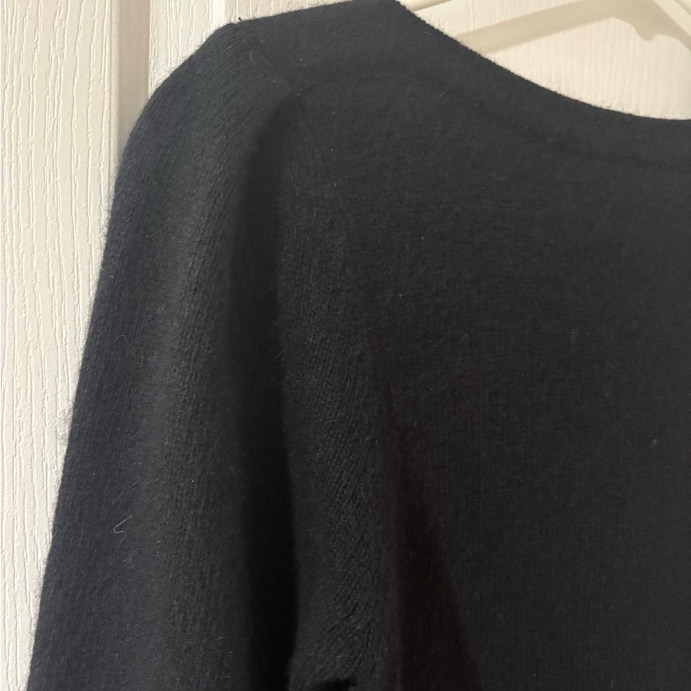 Lambswool and Angora Sweater Dress (Black) - Picture 4 of 9